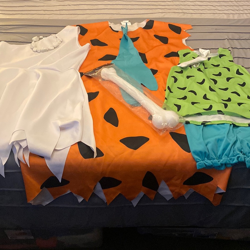 Flinstone a Halloween Family Bundle Costumes